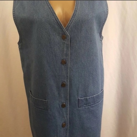 Sag Harbor Dresses & Skirts - Say Harbor Denim Jean Trendy Overall Jumper Dress